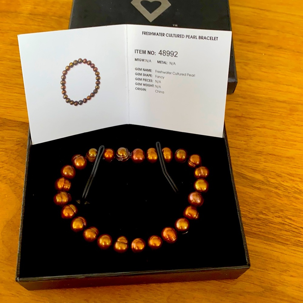 Never-worn brown freshwater pearls